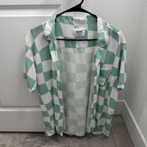 Duvin Checkered Short Sleeve Button Up Shirt